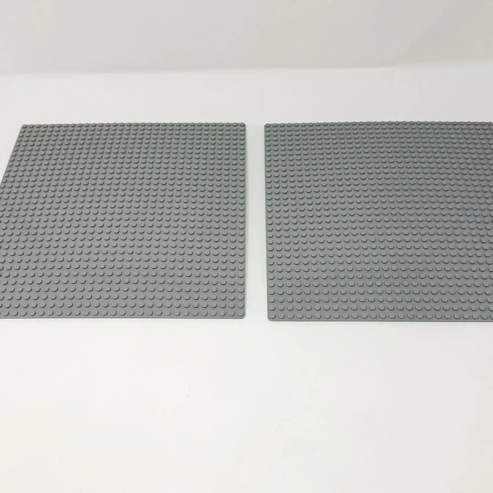 2-Pack Gray Baseplates 32x32 Studs – Compatible with Classic LEGO, 10